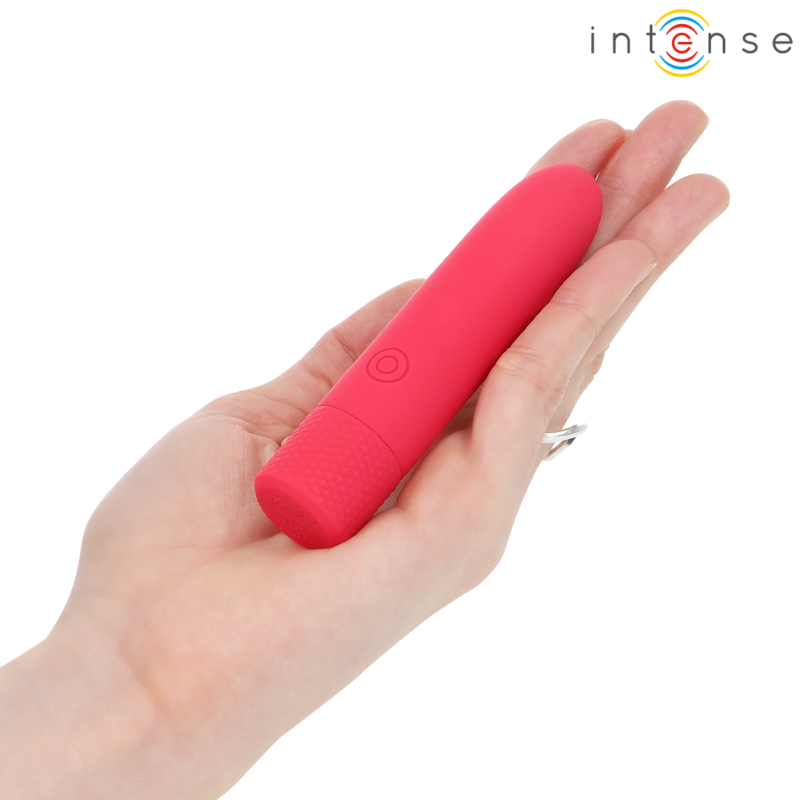 INTENSE - SYMONE USB RECHARGEABLE VIBRATING BULLET 8 VIBRATIONS RED 10 X 2.2 CM - NOCTURNA DESIRES