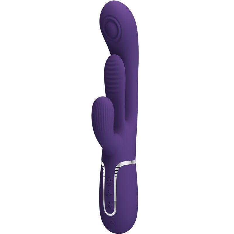 PRETTY LOVE - SHANIA TRIPLE RABBIT VIBRATOR MULTIFUNCTION PURPLE - NOCTURNA DESIRES