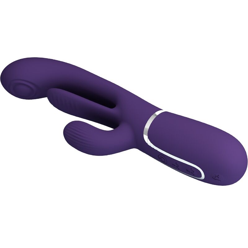 PRETTY LOVE - SHANIA TRIPLE RABBIT VIBRATOR MULTIFUNCTION PURPLE - NOCTURNA DESIRES