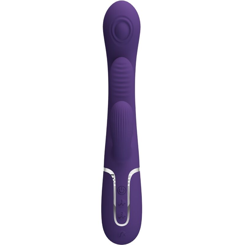 PRETTY LOVE - SHANIA TRIPLE RABBIT VIBRATOR MULTIFUNCTION PURPLE - NOCTURNA DESIRES