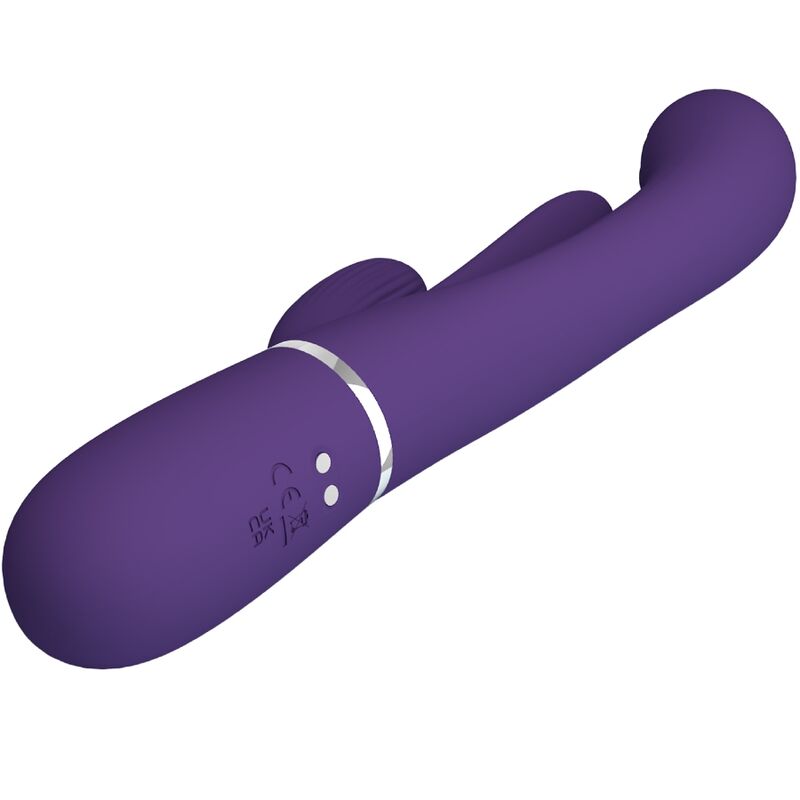 PRETTY LOVE - SHANIA TRIPLE RABBIT VIBRATOR MULTIFUNCTION PURPLE - NOCTURNA DESIRES