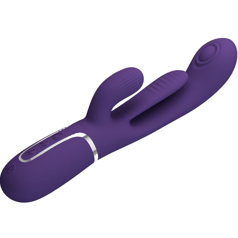 PRETTY LOVE - SHANIA TRIPLE RABBIT VIBRATOR MULTIFUNCTION PURPLE - NOCTURNA DESIRES
