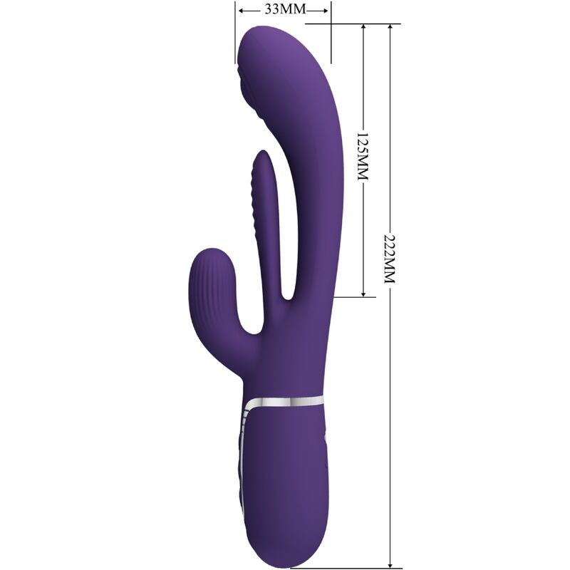 PRETTY LOVE - SHANIA TRIPLE RABBIT VIBRATOR MULTIFUNCTION PURPLE - NOCTURNA DESIRES