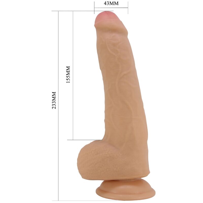 PRETTY LOVE - DRACO REALISTIC DILDO 23 CM FLESH - NOCTURNA DESIRES