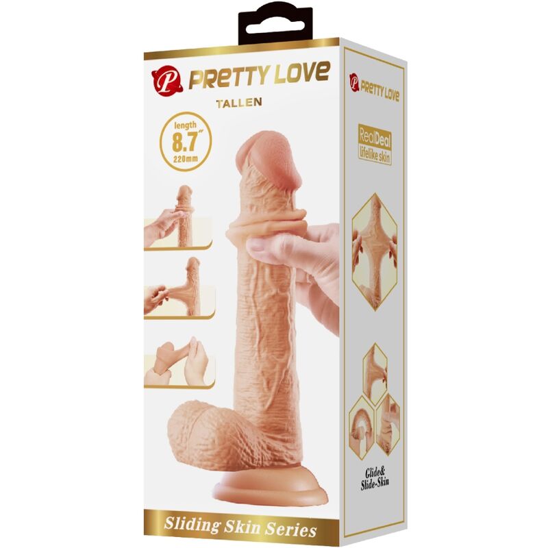 PRETTY LOVE - TALLEN REALISTIC DILDO 22 CM FLESH - NOCTURNA DESIRES