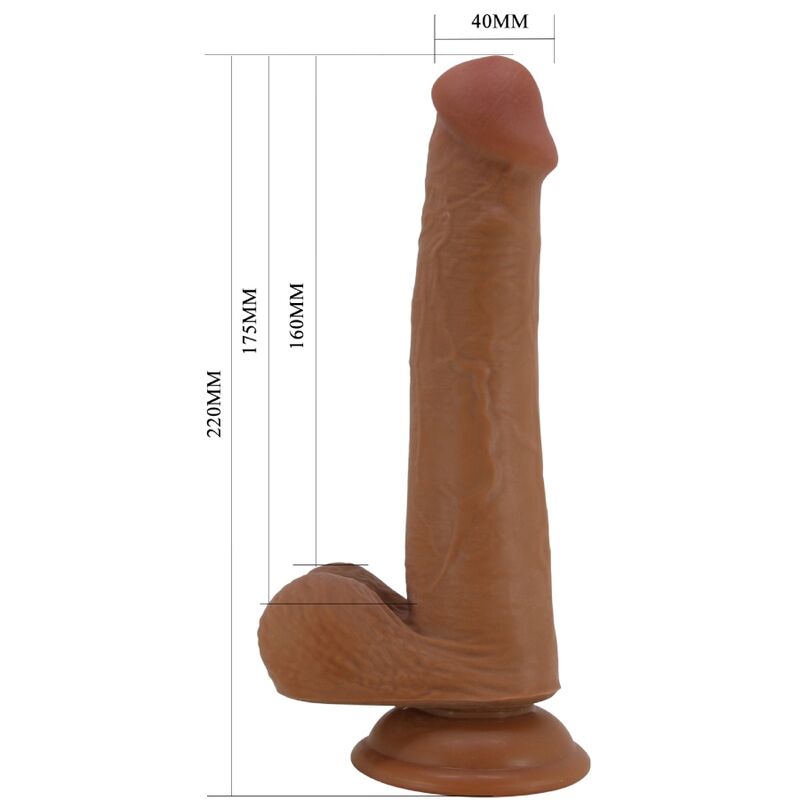 PRETTY LOVE - TALLEN REALISTIC DILDO 22 CM BROWN - NOCTURNA DESIRES