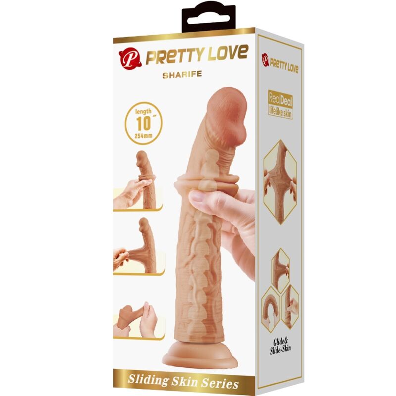 PRETTY LOVE - SHARIFE REALISTIC DILDO 25 CM FLESH - NOCTURNA DESIRES