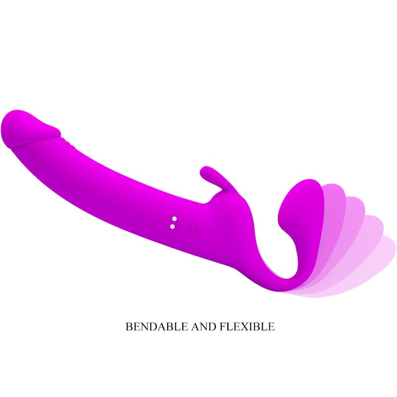 PRETTY LOVE - ZANINI STRAPLESS STRAP-ON 10 VIBRATIONS PURPLE - NOCTURNA DESIRES