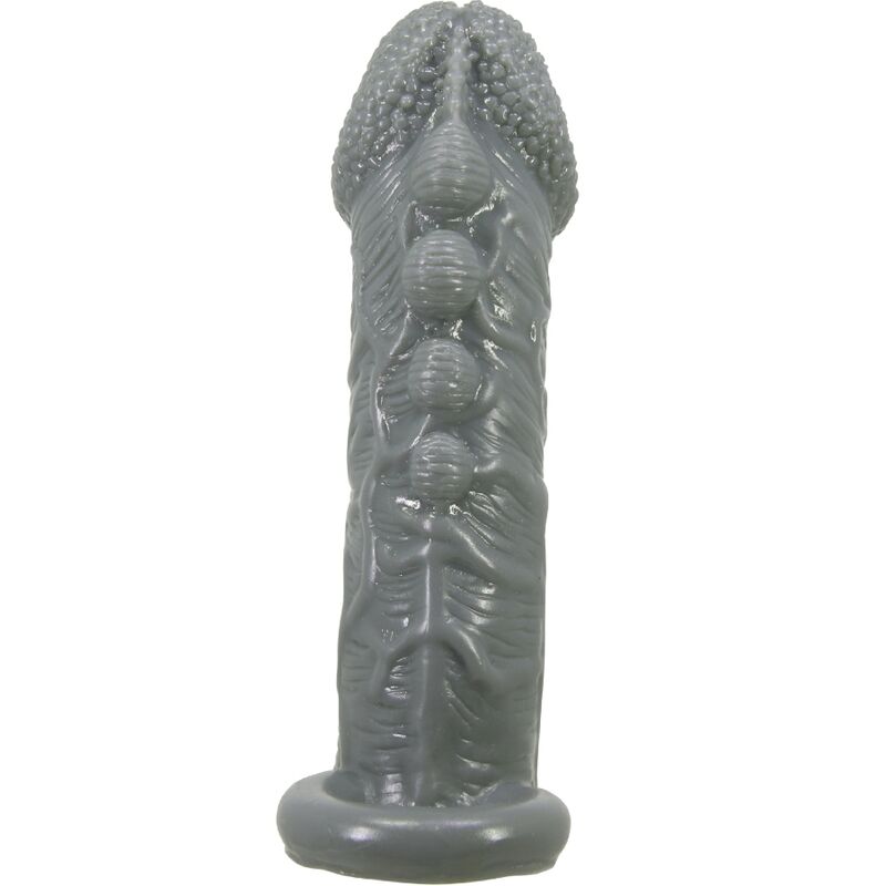 PRETTY LOVE - REALISTIC PENIS ENLARGER AND DELAY SLEEVE GREY - NOCTURNA DESIRES
