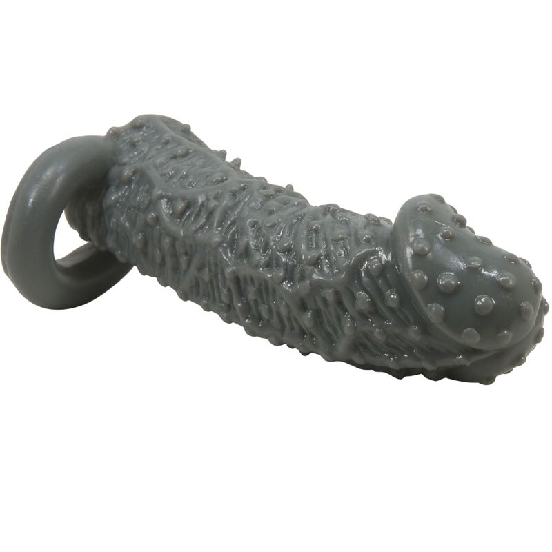 PRETTY LOVE - REALISTIC PENIS ENLARGER AND DELAY SLEEVE MODEL 2 GREY - NOCTURNA DESIRES