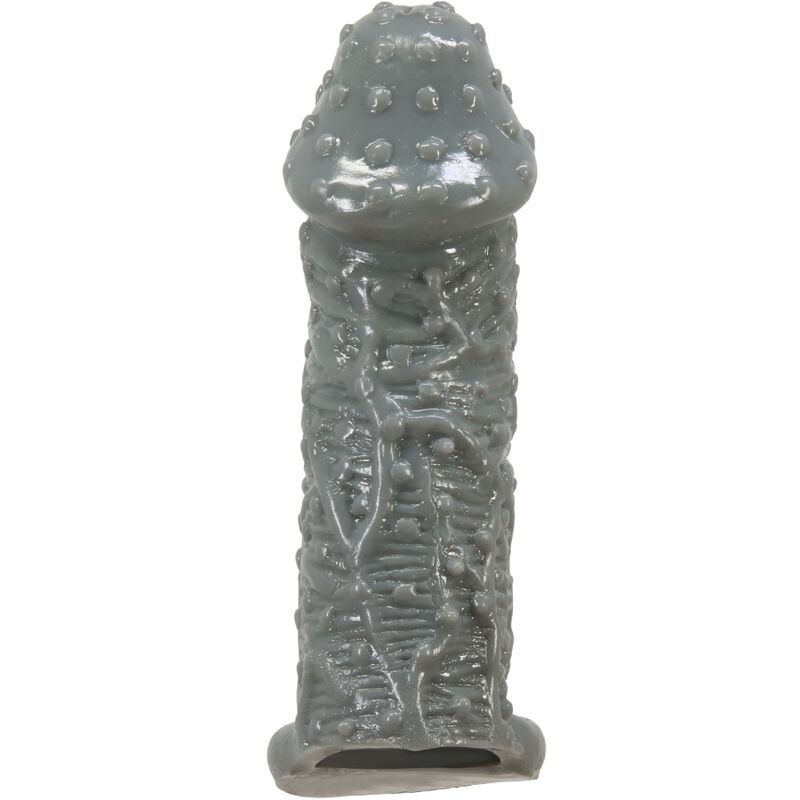 PRETTY LOVE - REALISTIC PENIS ENLARGER AND DELAY SLEEVE MODEL 2 GREY - NOCTURNA DESIRES