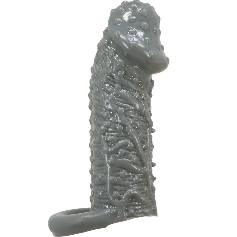 PRETTY LOVE - REALISTIC PENIS ENLARGER AND DELAY SLEEVE MODEL 2 GREY - NOCTURNA DESIRES