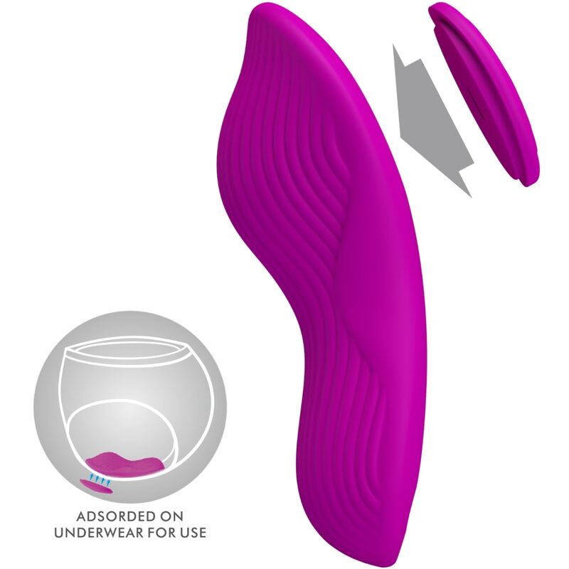 PRETTY LOVE - ROMARIO LAY-ON CLITORIS STIMULATOR REMOTE CONTROL PINK - NOCTURNA DESIRES