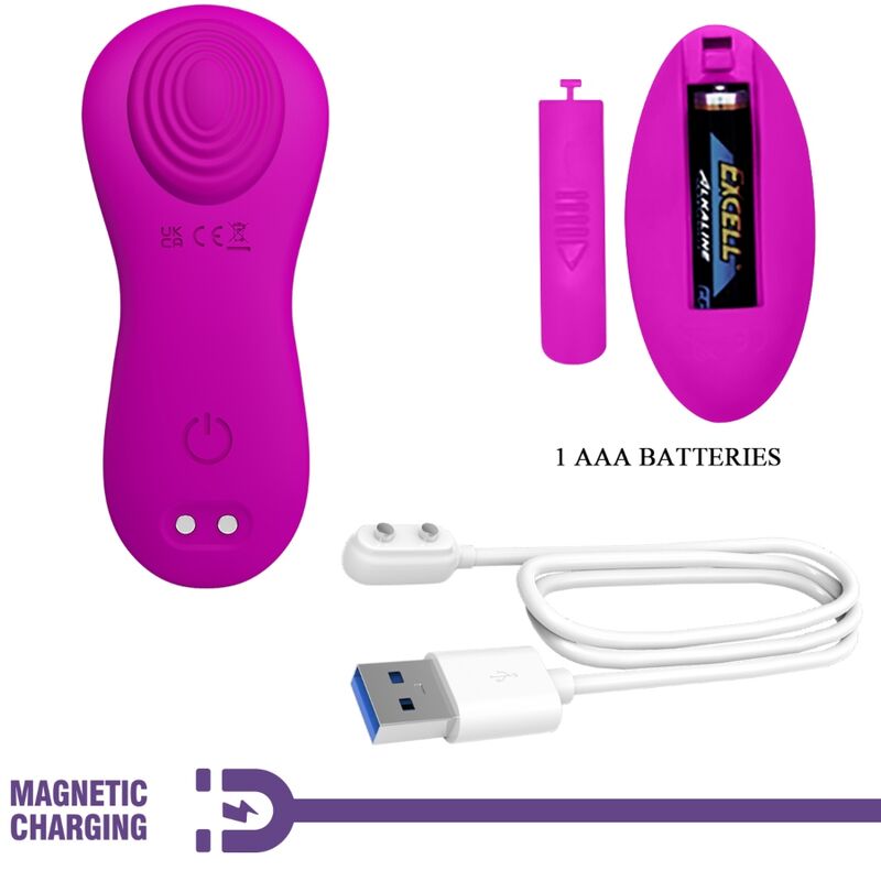 PRETTY LOVE - ROMARIO LAY-ON CLITORIS STIMULATOR REMOTE CONTROL PINK - NOCTURNA DESIRES