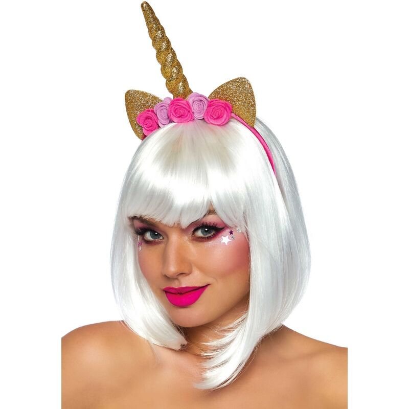 LEG AVENUE - UNICORN FLOWER HEADBAND GOLD - NOCTURNA DESIRES