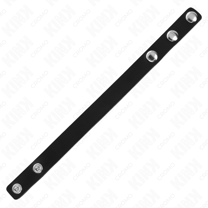 KINK - LEATHER PENIS RING WITH PRESSURE CLOSURE 21.5 X 1.5 CM - NOCTURNA DESIRES