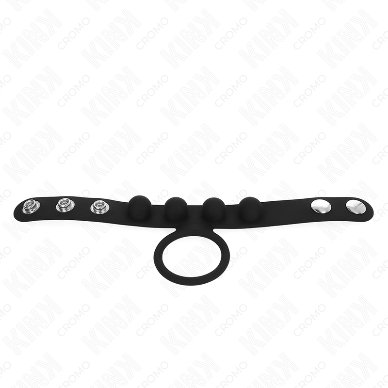 KINK - LEATHER PENIS RING 3.5 CM WITH PRESSURE CLOSURE 23 X 2 CM - NOCTURNA DESIRES