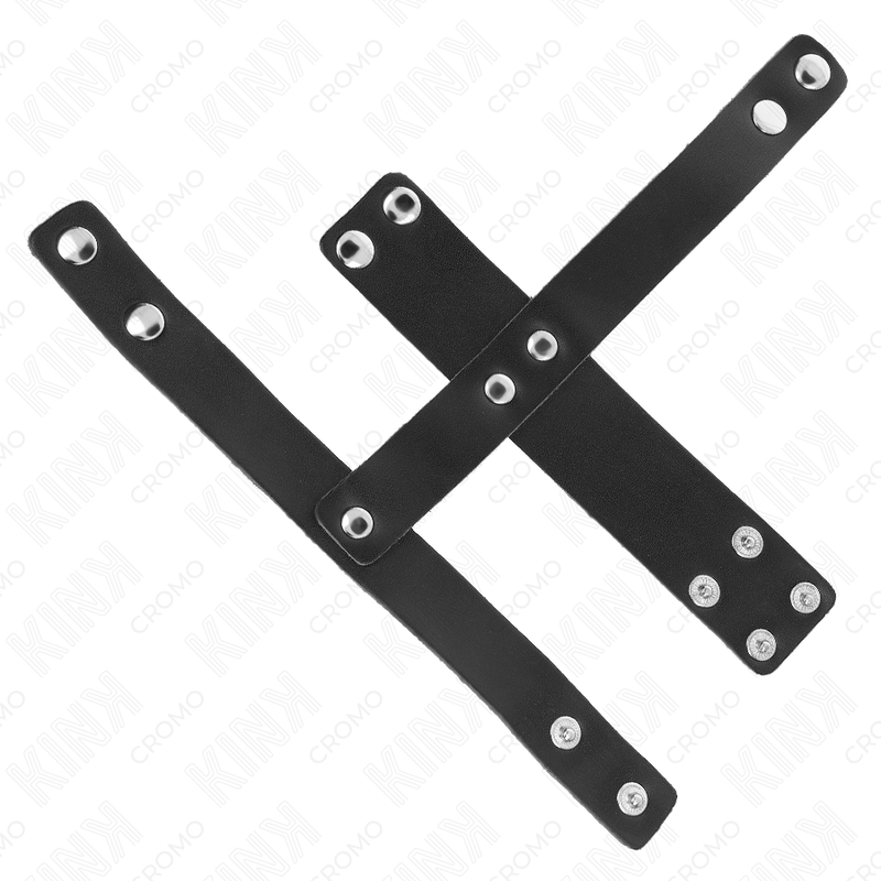 KINK - LEATHER PENIS CAGE RING WITH ADJUSTABLE BALL DIVIDER - NOCTURNA DESIRES