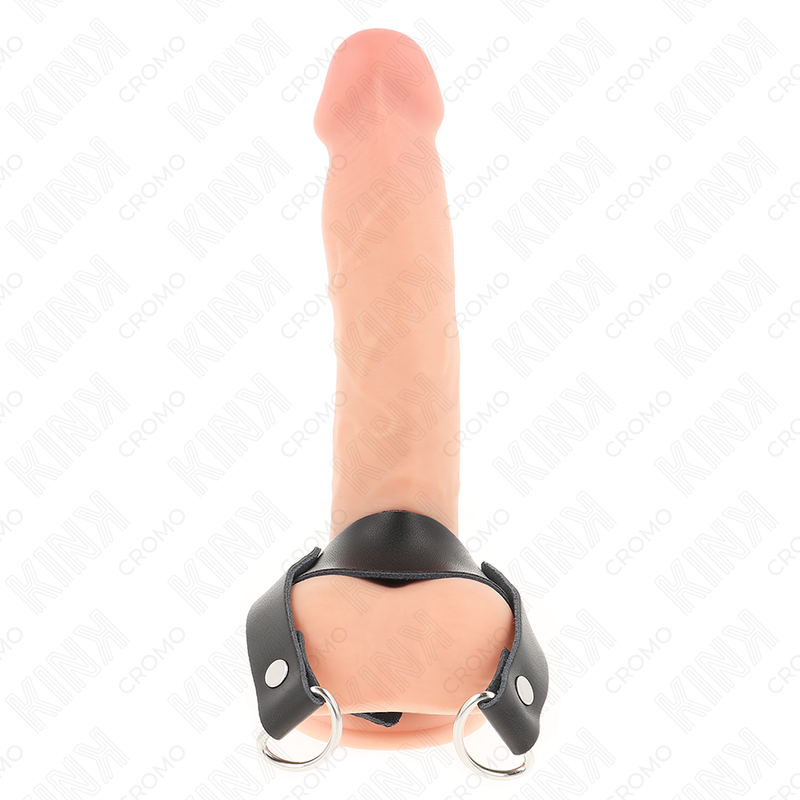 KINK - PENIS RING WITH "D" SHAPE RINGS 18.5 X 3.3 CM - NOCTURNA DESIRES