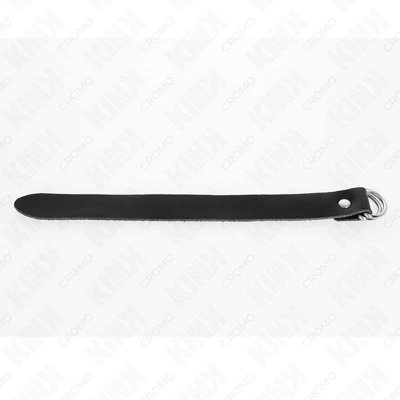 KINK - LEATHER PENIS RING WITH PRESSURE CLOSURE 22 X 2 CM - NOCTURNA DESIRES