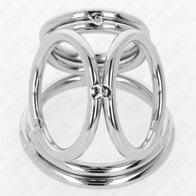KINK - TRIPLE CHROME METAL PENIS RING 3.8 CM TO 5 CM MODEL 1 - NOCTURNA DESIRES
