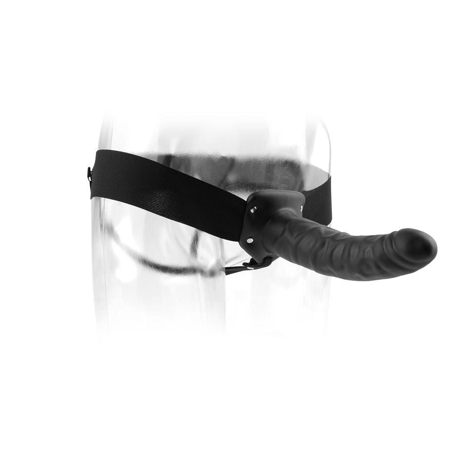 FETISH FANTASY SERIES - 19 CM HOLLOW STRAP-ON BLACK FETISH FANTASY SERIES  NOCTURNA DESIRES