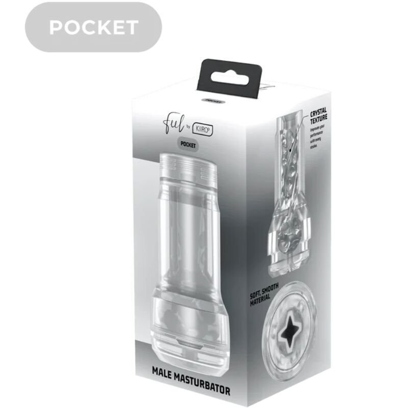 KIIROO - FEEL POCKET STROKER CRYSTAL BY KIIROO TRANSPARENT - NOCTURNA DESIRES