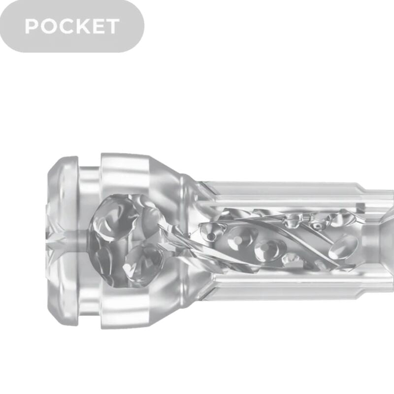 KIIROO - FEEL POCKET STROKER CRYSTAL BY KIIROO TRANSPARENT - NOCTURNA DESIRES