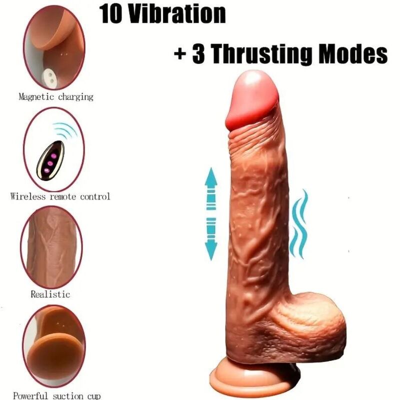 ARMONY - RECHARGEABLE VIBRATING REALISTIC DILDO - NOCTURNA DESIRES