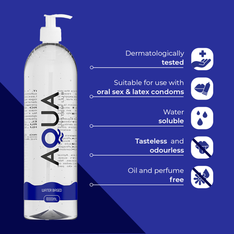 AQUA QUALITY - WATER BASED LUBRICANT 1000 ML - NOCTURNA DESIRES