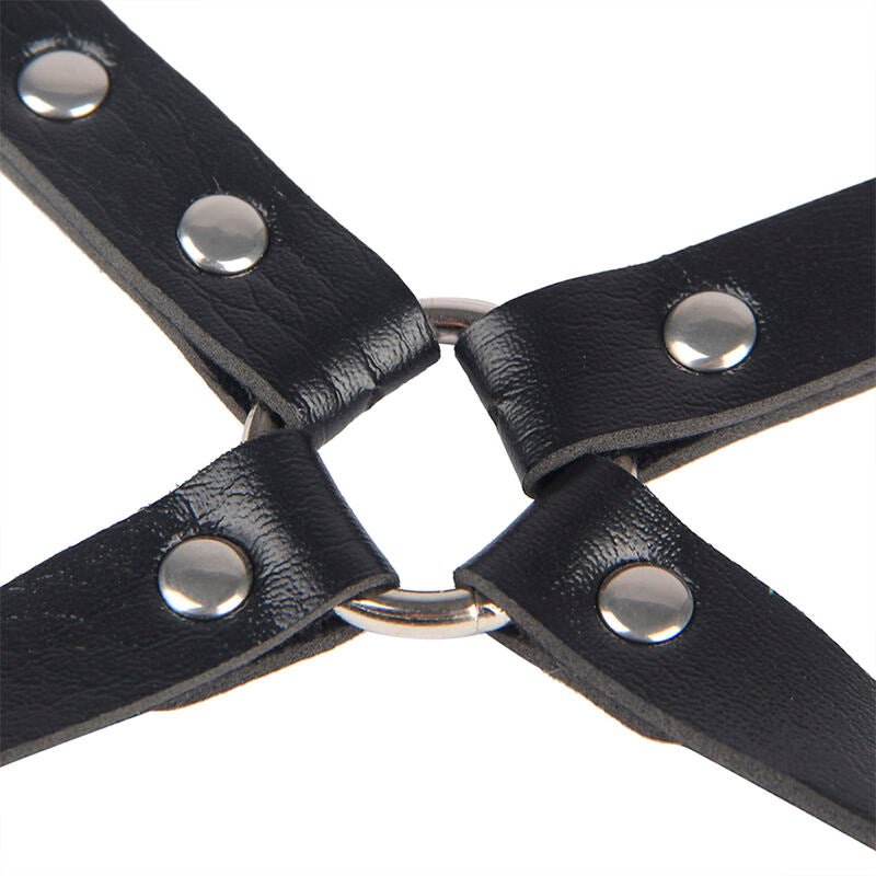 SUBBLIME - 953690 HANDCUFFS WITH BONDAGE BELT BLACK ONE SIZE - NOCTURNA DESIRES