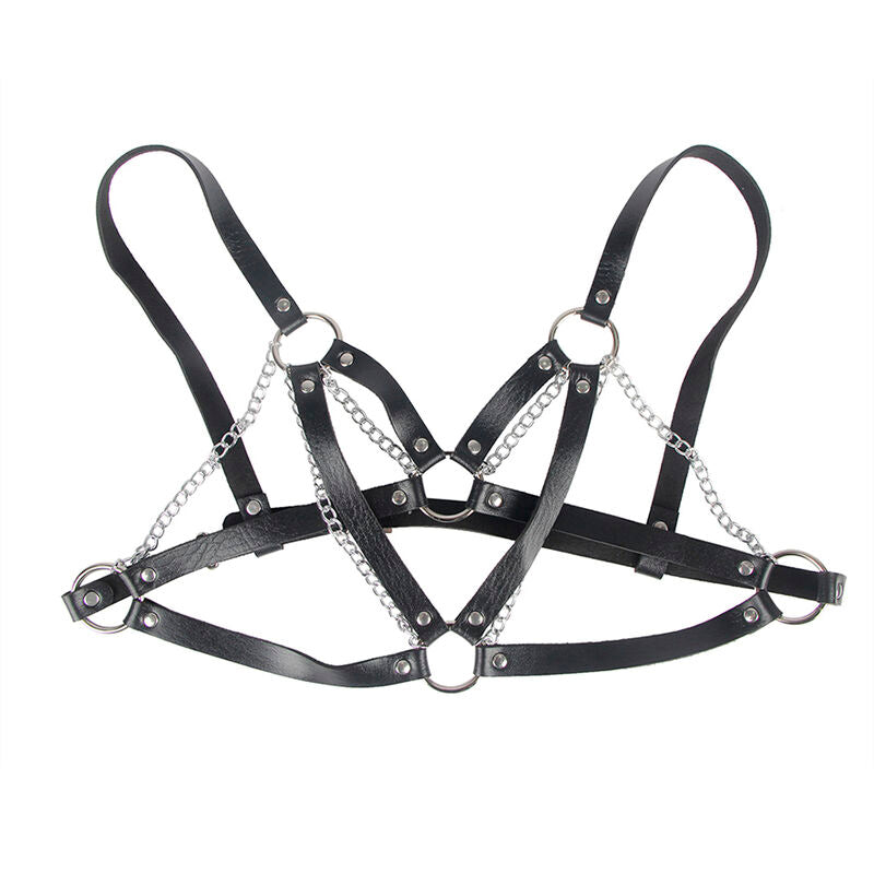 SUBBLIME - 953713 PUNK BONDAGE BELT METAL BUCKLE BLACK ONE SIZE - NOCTURNA DESIRES