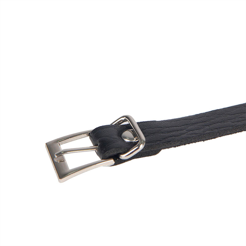 SUBBLIME - 953713 PUNK BONDAGE BELT METAL BUCKLE BLACK ONE SIZE - NOCTURNA DESIRES