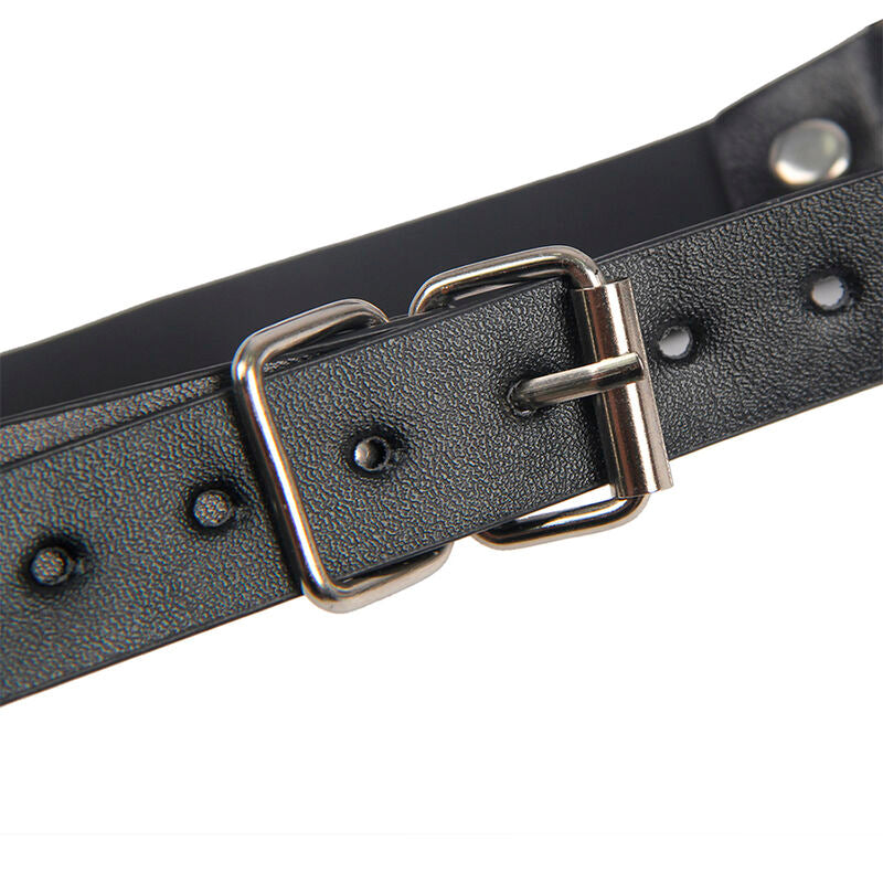 SUBBLIME - 953720 BONDAGE LEATHER STRAP BREAST CLAMPS BLACK ONE SIZE - NOCTURNA DESIRES
