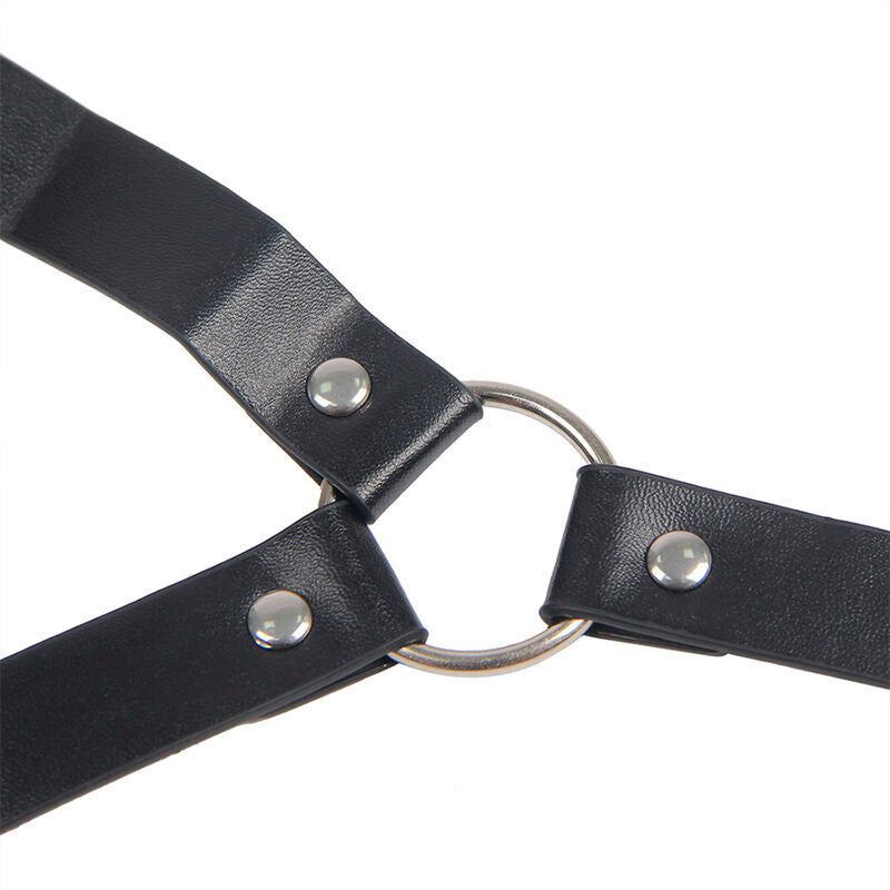 SUBBLIME - 953720 BONDAGE LEATHER STRAP BREAST CLAMPS BLACK ONE SIZE - NOCTURNA DESIRES