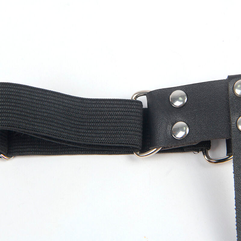 SUBBLIME - 953744 ADJUSTABLE LEATHER PUNK GARTER BLACK ONE SIZE - NOCTURNA DESIRES