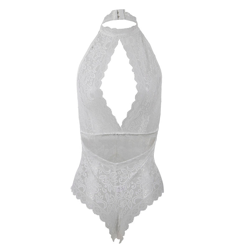 SUBBLIME - 953867 LACE BODYSUIT WHITE L/XL - NOCTURNA DESIRES