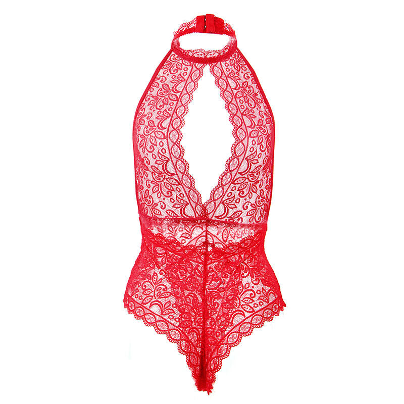 SUBBLIME - 953881 OPEN CUP BODYSUIT RED L/XL - NOCTURNA DESIRES