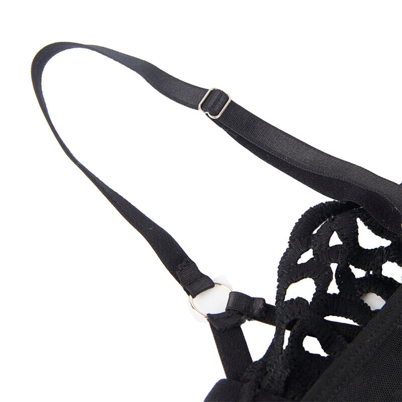 SUBBLIME - 954055 SEXY LACE BODYSUIT BLACK S/M - NOCTURNA DESIRES