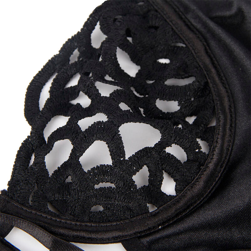 SUBBLIME - 954055 SEXY LACE BODYSUIT BLACK S/M - NOCTURNA DESIRES