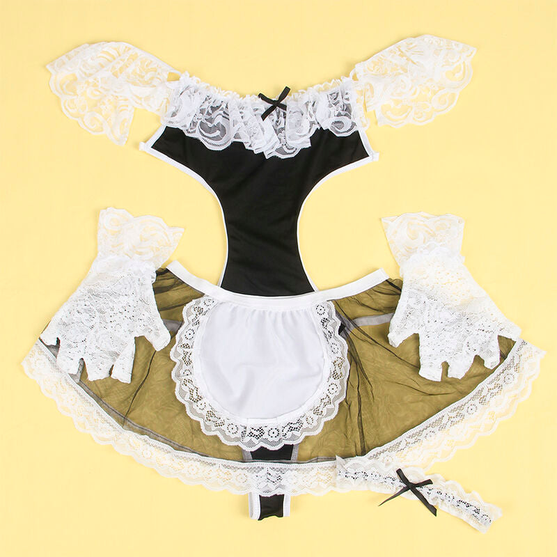 SUBBLIME - 954307 SEXY MAID COSTUME BLACK/WHITE S/M - NOCTURNA DESIRES