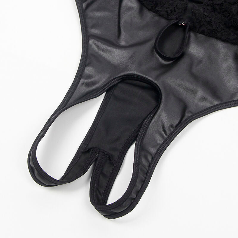 SUBBLIME - 954383 SEXY BODY WITH GARTER BELT BLACK S/M - NOCTURNA DESIRES