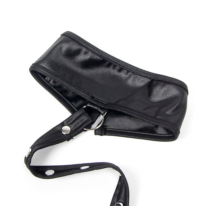 SUBBLIME - 954406 LEATHER BONDAGE DRESS BLACK S/M - NOCTURNA DESIRES