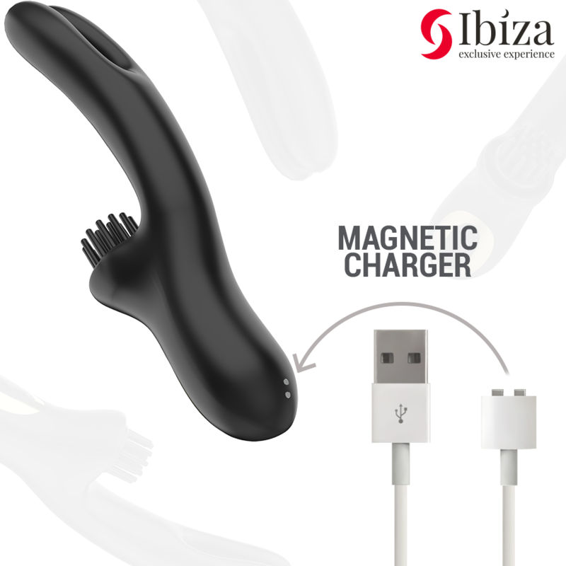 IBIZA - HI-TECH RABITT BRUSHING MULTI-CELL CLITORIAL AND DOUBLE WAVE VIBRATOR - NOCTURNA DESIRES