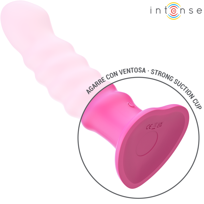 INTENSE - CINDY VIBRATOR SIZE L SPIRAL DESIGN 10 VIBRATIONS PINK REMOTE CONTROL - NOCTURNA DESIRES