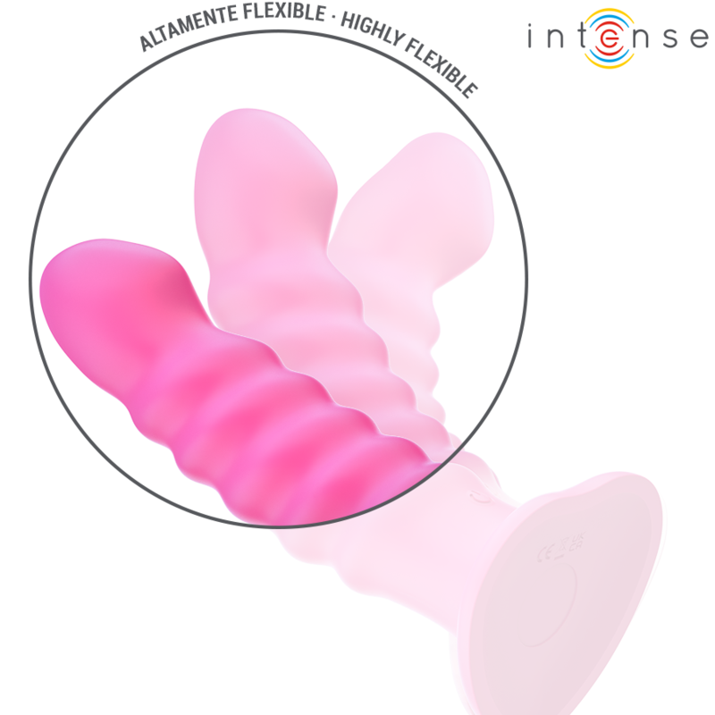 INTENSE - CINDY VIBRATOR SIZE L SPIRAL DESIGN 10 VIBRATIONS PINK REMOTE CONTROL - NOCTURNA DESIRES