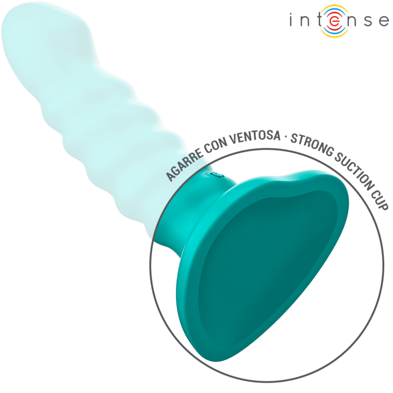 INTENSE - BUFFY VIBRATOR SIZE S SPIRAL DESIGN 10 VIBRATIONS BLUE REMOTE CONTROL - NOCTURNA DESIRES