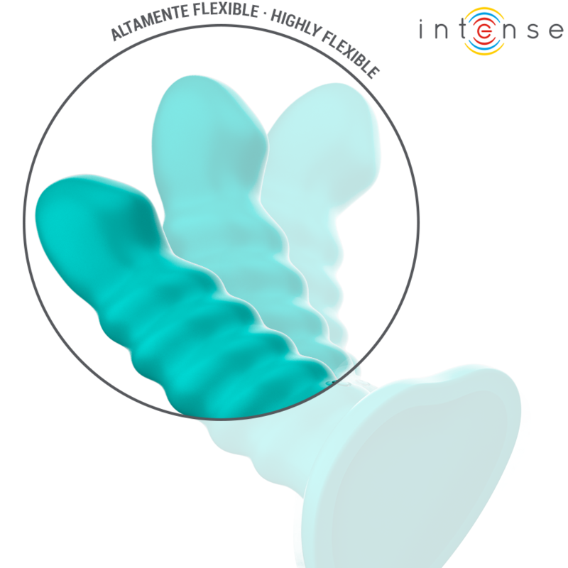 INTENSE - BUFFY VIBRATOR SIZE S SPIRAL DESIGN 10 VIBRATIONS BLUE REMOTE CONTROL - NOCTURNA DESIRES