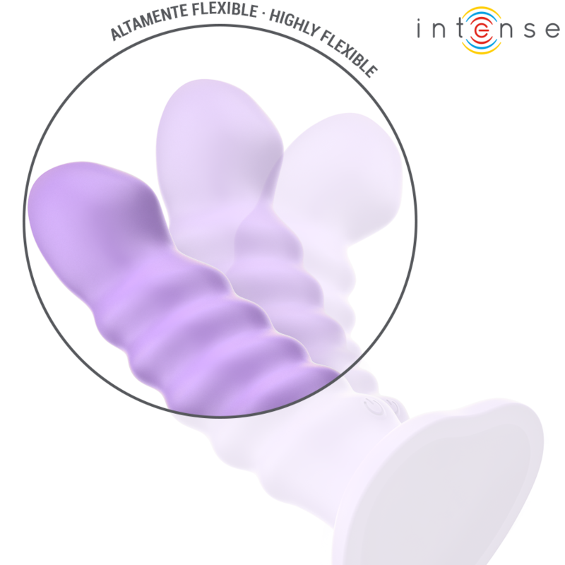 INTENSE - BRENDA VIBRATOR SIZE M SPIRAL DESIGN 10 VIBRATIONS PURPLE REMOTE CONTROL - NOCTURNA DESIRES