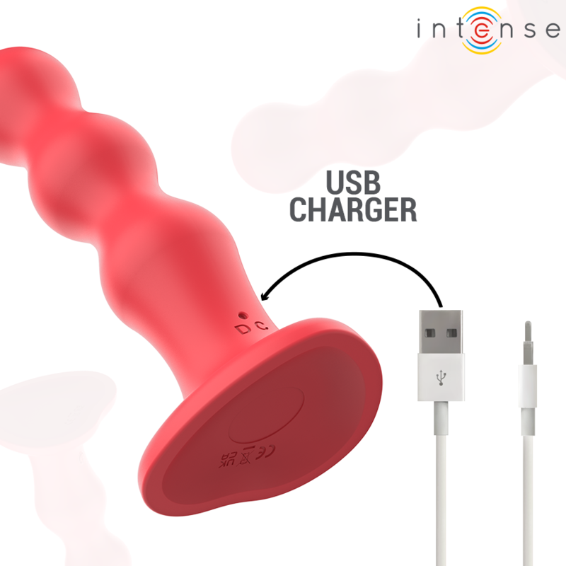 INTENSE - CODY VIBRATOR WITH SUCTION CUP RED REMOTE CONTROL - NOCTURNA DESIRES